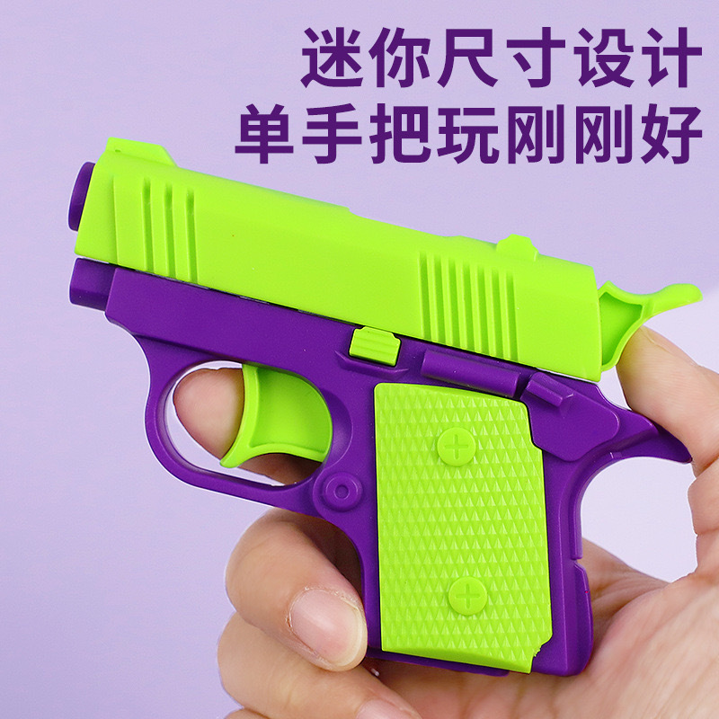 Children's mini radish gun, gravity radish gun, 3D printed decompression toy, reloading toy radish gun details Picture