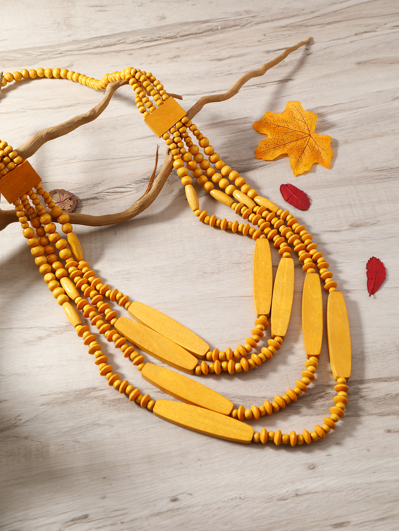 Bohemian Multi-Layered Beaded Long Fashion Exaggeration Necklace Item Picture