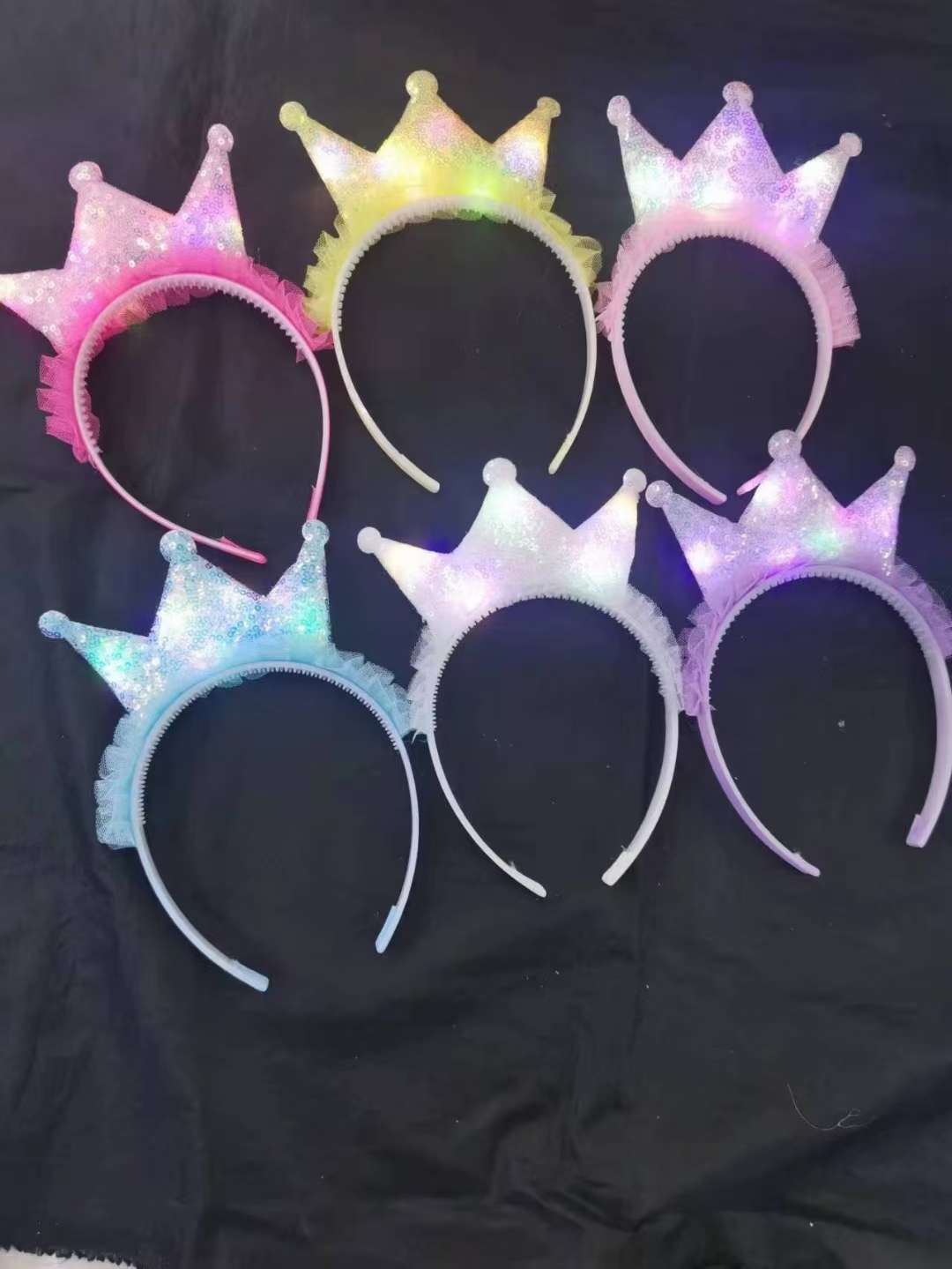 节日派对，头饰，发光头箍，带灯头饰，米奇发箍，兔耳发箍，闪灯头扣，发饰，工艺品头饰产品图