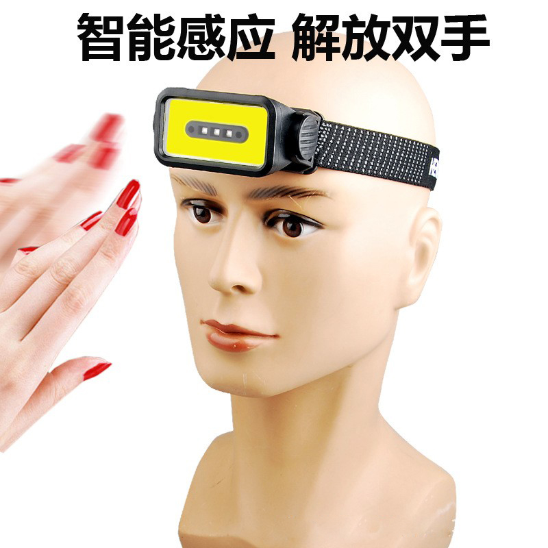 K352USB recargable smart winging sensor headlight COB bicicleta headlight luz de camping al aire libre lámpara de mina luz de cabeza de mantenimiento luz de camping luz de pesca pic 6