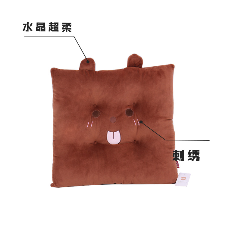 Cartoon cute animal four-hole seat cushion, Kanglewu PP cotton seat cushion for warmth and cotton filling, custom-made details Picture