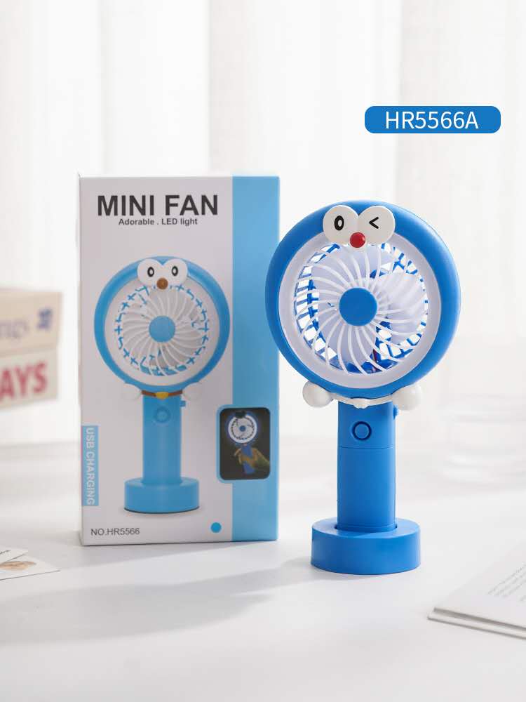 USB迷你手持小风扇便携式充电风扇静音学生办公电扇白底实物图