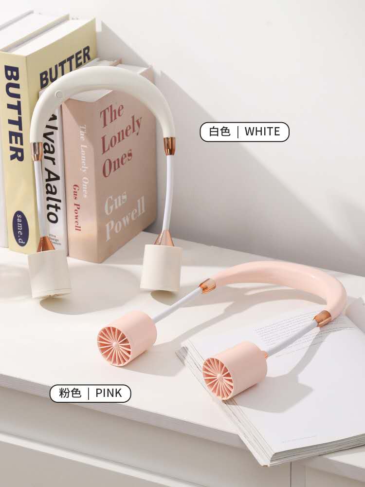 创意新款可折叠挂脖小风扇usb充电迷你便携式大风力户外电扇