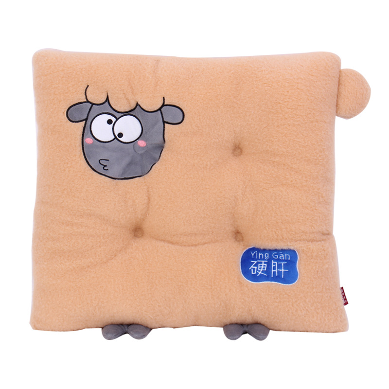 Cartoon cute animal little lamb cushion, Kanglewu Baole fleece cushion, warm and cotton-filled, custom-made pic 11