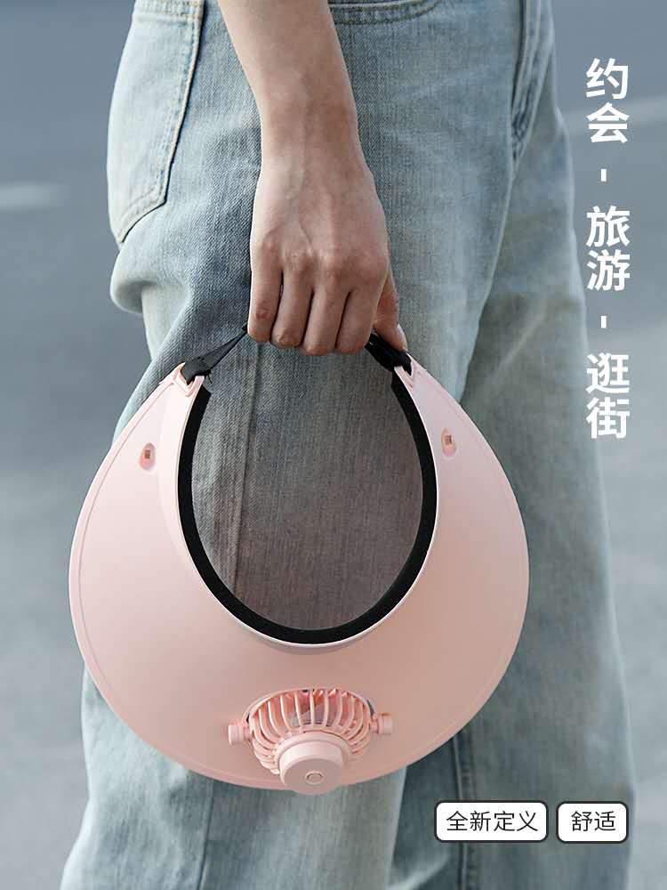 夏季户外防晒遮阳帽风扇可调角度 三档调节锂电池USB充电小风扇详情图4