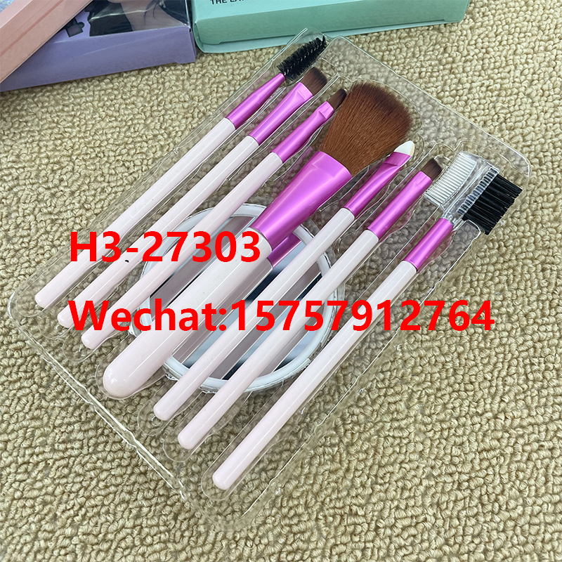 Cepillos de maquillaje con espejo conjunto combinado de cepillos conjunto de 7 piezas polvo suelto pincel blusher transfronterizo comercio exterior venta caliente herramientas de maquillaje de belleza details Picture