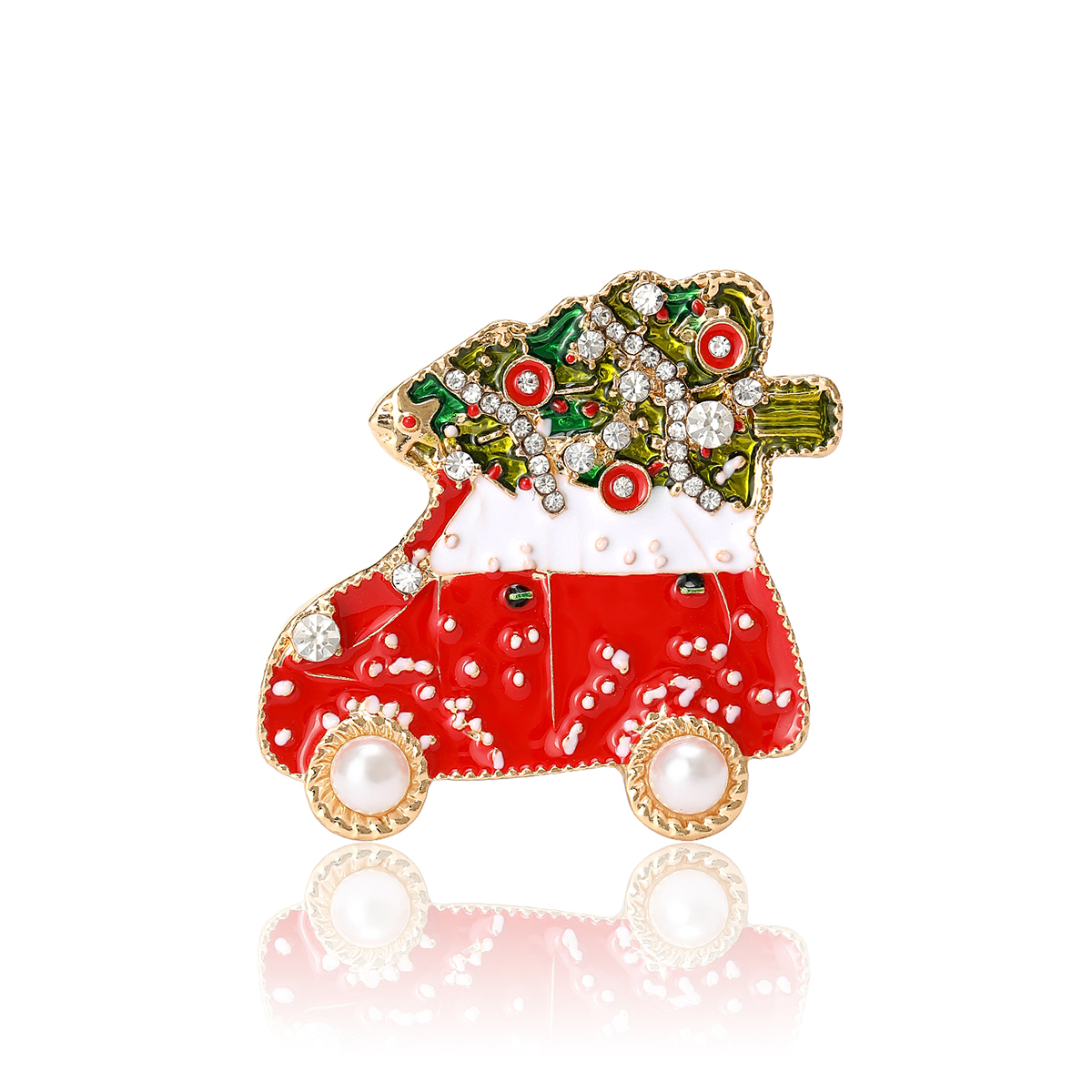 The new 2024 women's rhinestone Christmas collection features classic and high-end brooches, retro brooches, women's fashionable pins, neckline design accessories, and suit accessories Item Picture