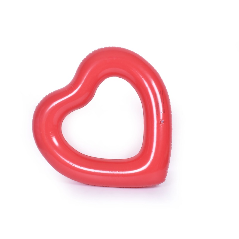 Inflatable toy 90cm swimming ring, heart-shaped swimming ring, thickened PVC heart-shaped swimming ring, water inflatable heart-shaped float Item Picture