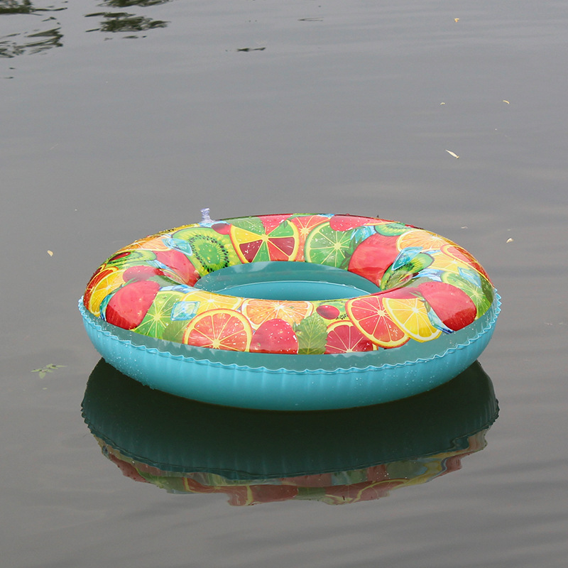 儿童泳圈PVC玩具90cm卡通水果图案充气玩具成人水上泳圈游泳圈产品图