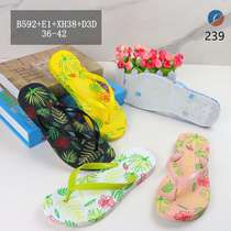 Flip-flops women summer wear printed flip-flops non-slip bathroom bath beach beach cleats toe swimming flip-flops