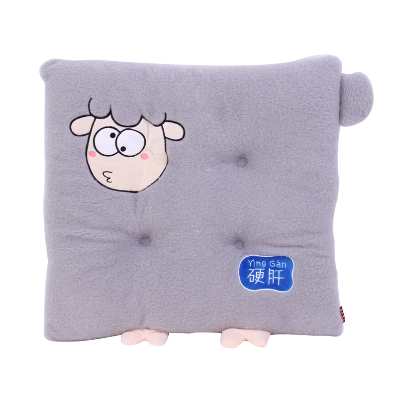 Cartoon cute animal little lamb cushion, Kanglewu Baole fleece cushion, warm and cotton-filled, custom-made pic 10