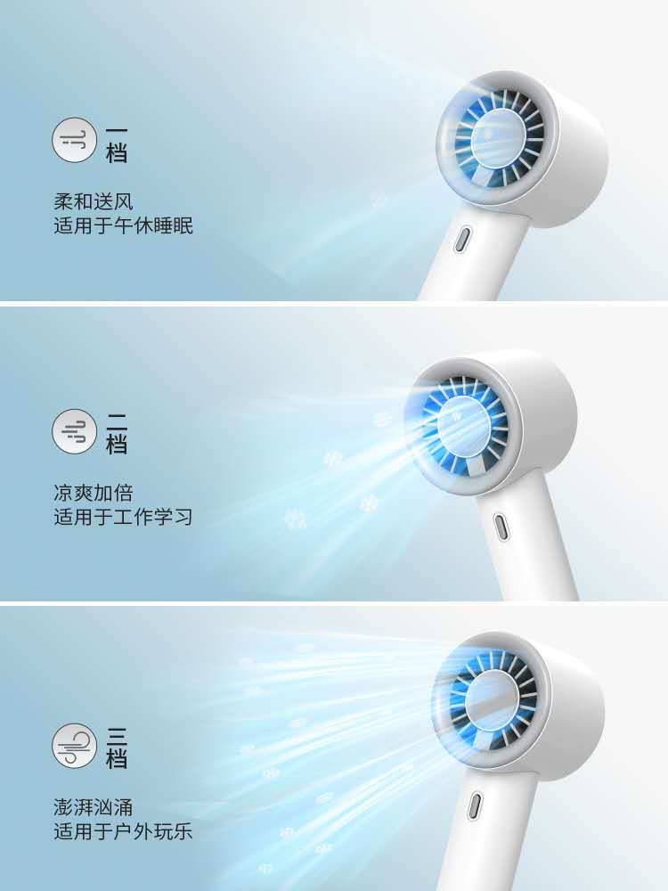 迷你手持涡轮小风扇USB充电桌立两用静音便携随身电风扇详情图9