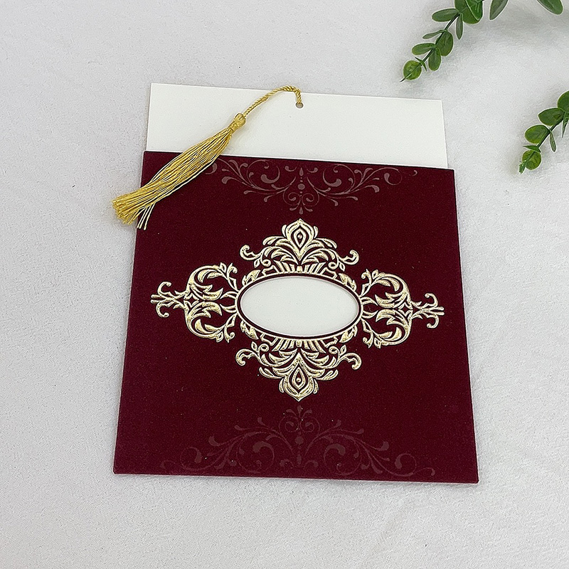 Manufacturers Direct Spot Custom Africa, Middle East, South America Hot Velvet High-Grade Exquisite Wedding Invitation Thank You Invitation Card Invitation Card Specification drawing