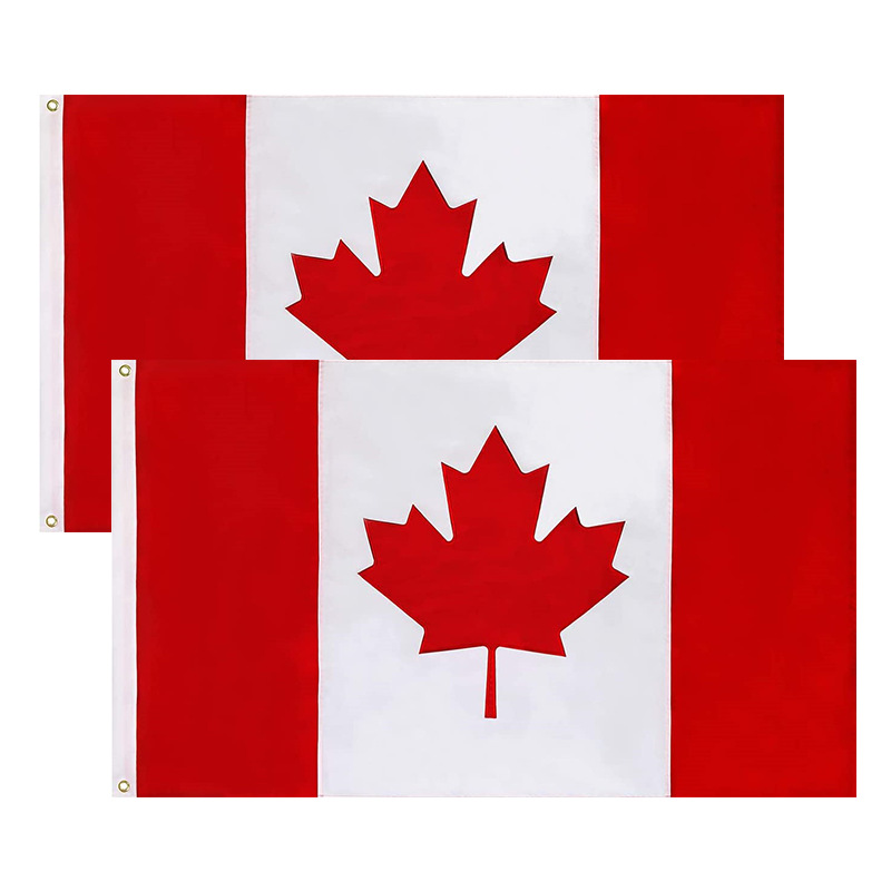 小嘟嘟XDSQ-CF-CA跨境专供90*150cm加拿大刺绣国旗 210D牛津布加拿大国旗详情5