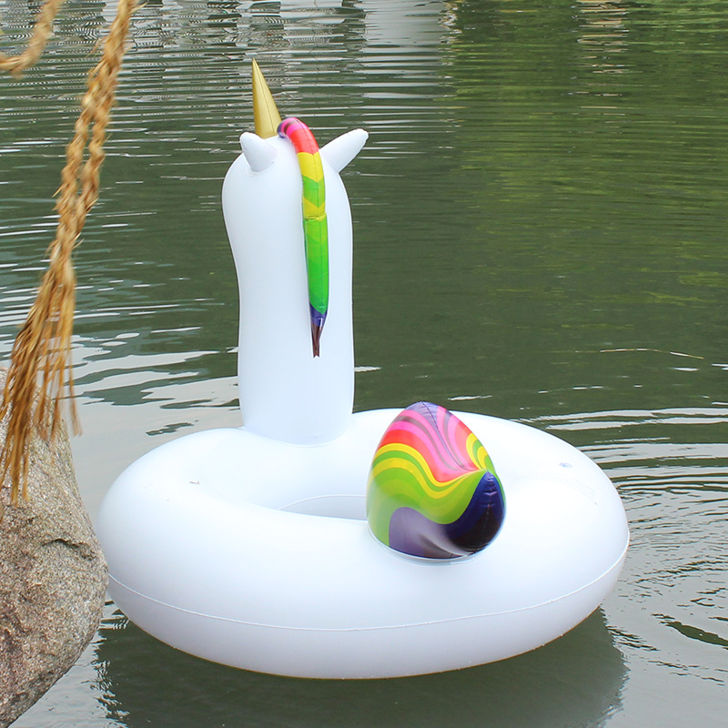 Children's swimming rings are selling well. 90cm unicorn inflatable toy PVC swimming rings, water play swimming rings Item Picture