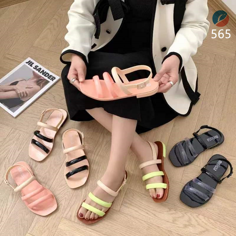 Sandals Women's summer flat soft sole fashion vacation wear non-slip beach shoes tide