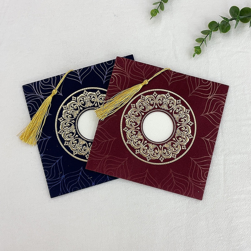 Foreign Trade Custom Stamping Hollow Flocking Wedding Invitation Business Invitation Birthday Invitation Banquet Greeting Card Manufacturers Direct Wholesale Item Picture