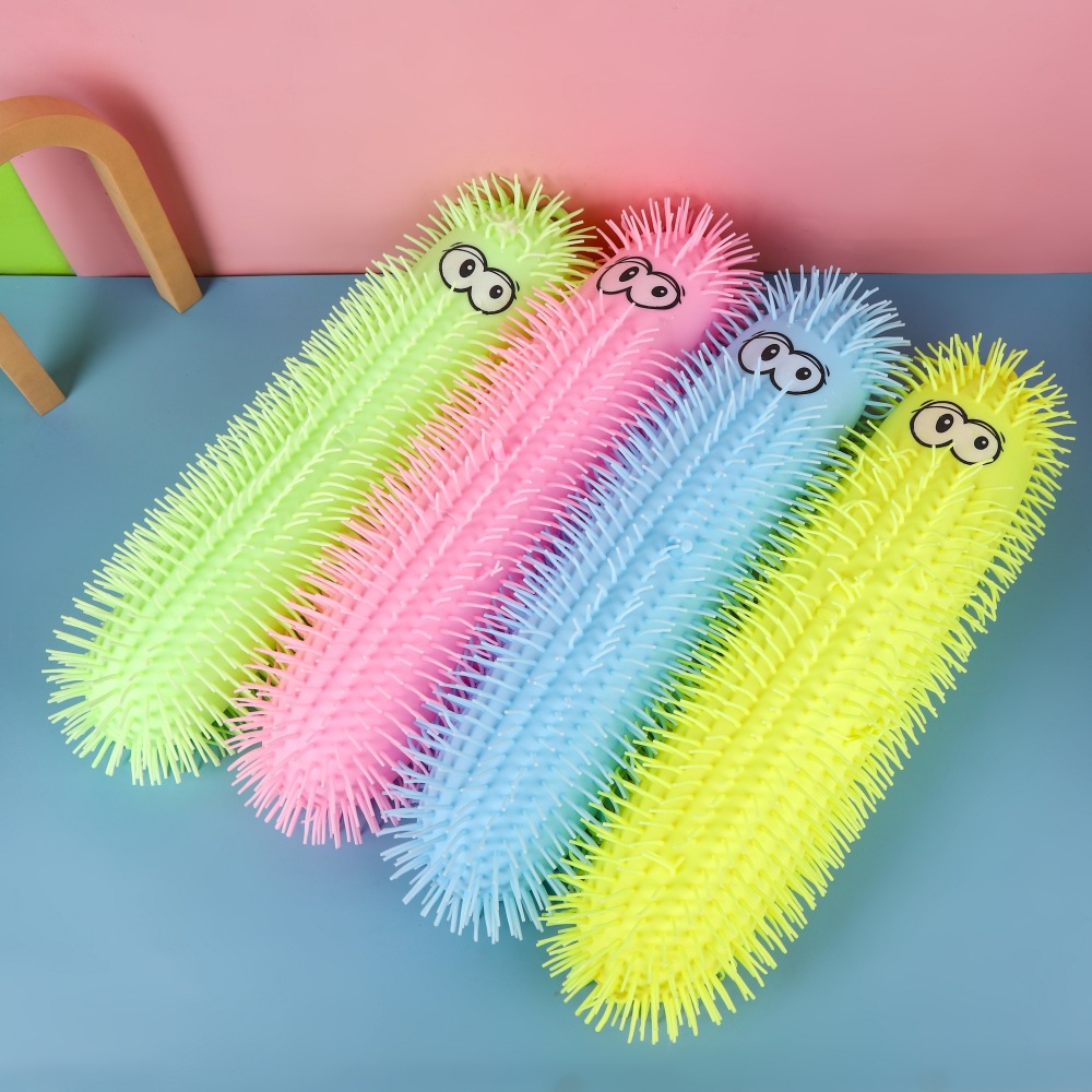 Cartoon Furry Ball Decompression Stall Source Flash Eye Extrusion Children's Gift Toy Factory Direct Supply Item Picture