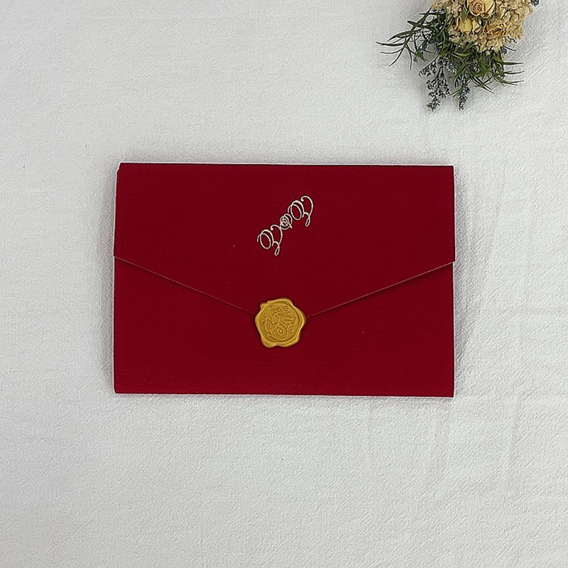 High-End Custom Europe Middle East New Acrylic Foil Flocking Envelope Wedding Invitation Invitation Card Invitation Card Manufacturers Direct Sales Item Picture