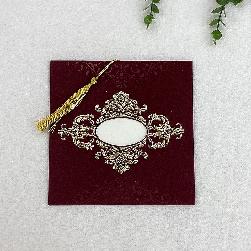Manufacturers Direct Spot Custom Africa, Middle East, South America Hot Velvet High-Grade Exquisite Wedding Invitation Thank You Invitation Card Invitation Card Application Scenario