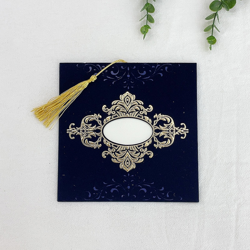 Manufacturers Direct Spot Custom Africa, Middle East, South America Hot Velvet High-Grade Exquisite Wedding Invitation Thank You Invitation Card Invitation Card Item Picture