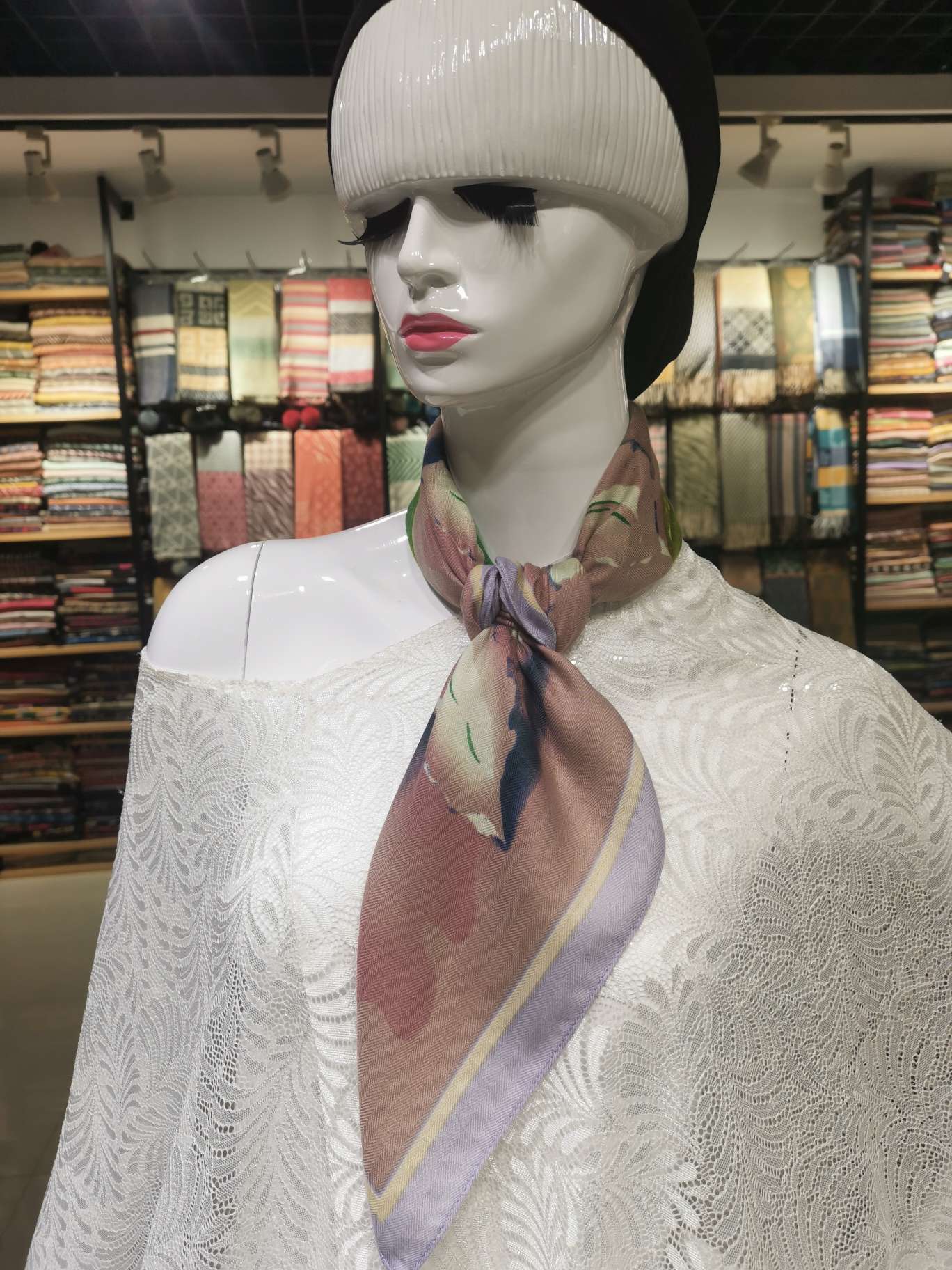 Silk Scarf Women's Senior Sense Of High-Grade Ladies All The New Scarf Bib Small Square Scarf 70*70 undefined