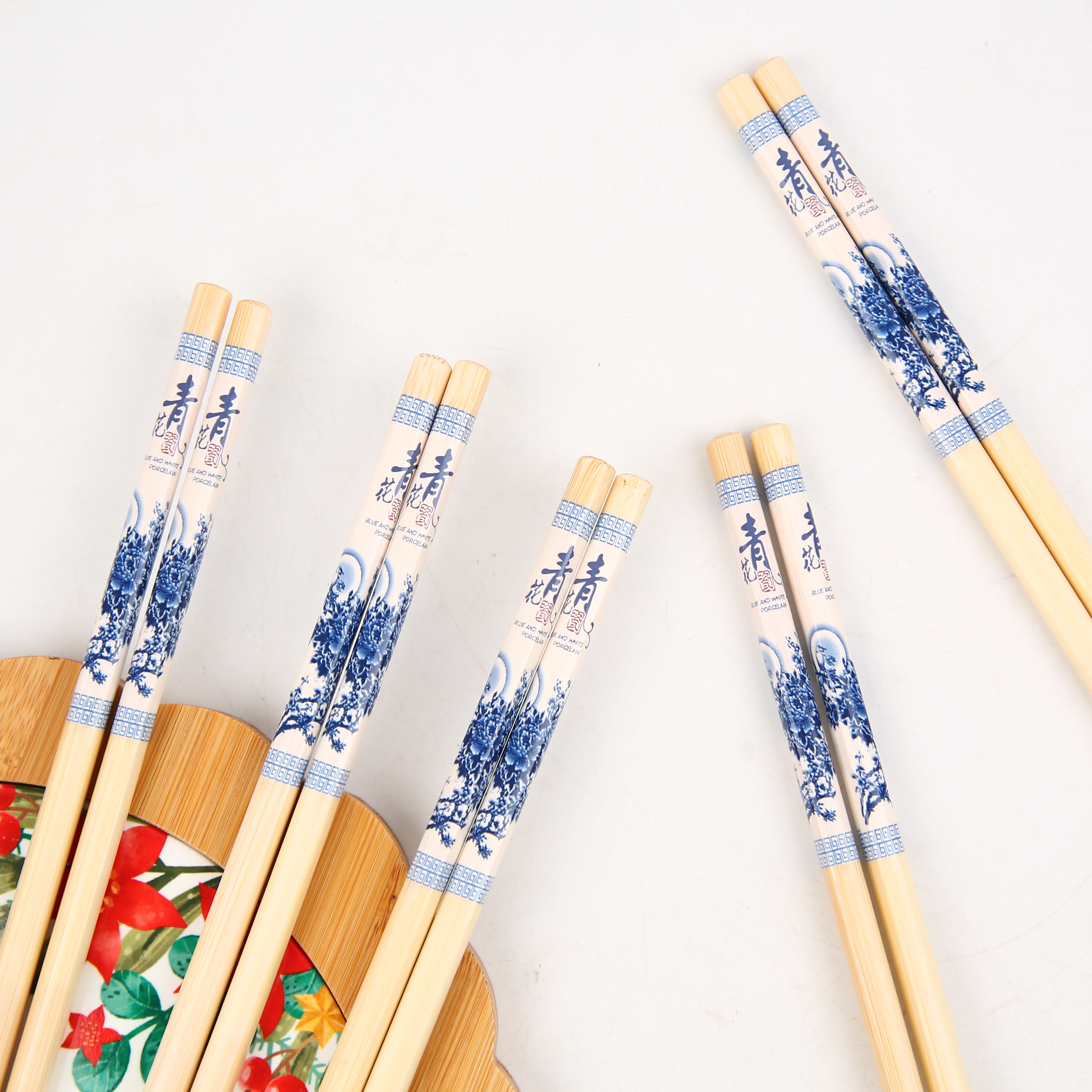 Natural Bamboo Chopsticks Set Exquisite Durable Can Be Customized A Package Of Five Double Factory Direct Sales Item Picture