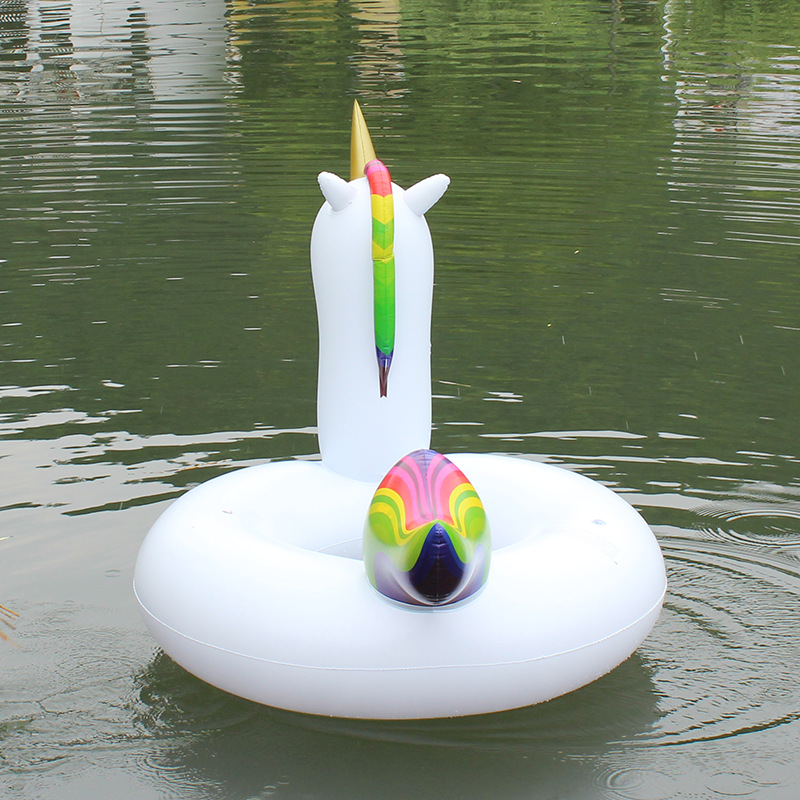 Children's swimming rings are selling well. 90cm unicorn inflatable toy PVC swimming rings, water play swimming rings details Picture