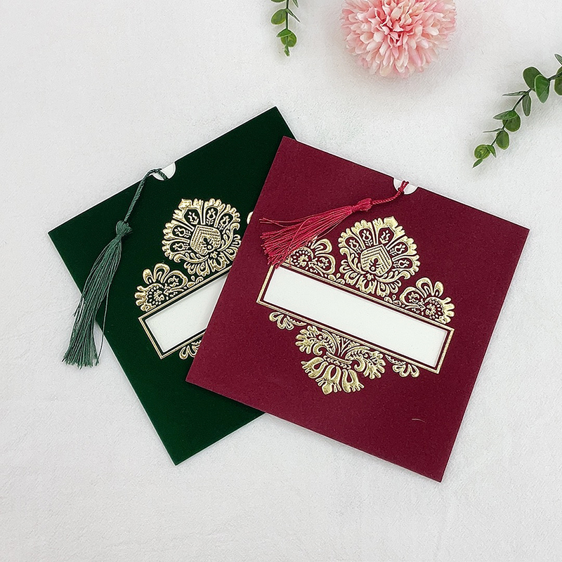 New African Central And Eastern European Style Elegant Hot Stamping Flocking Wedding Invitation Thank You Invitation Card Manufacturers Direct Sales Item Picture