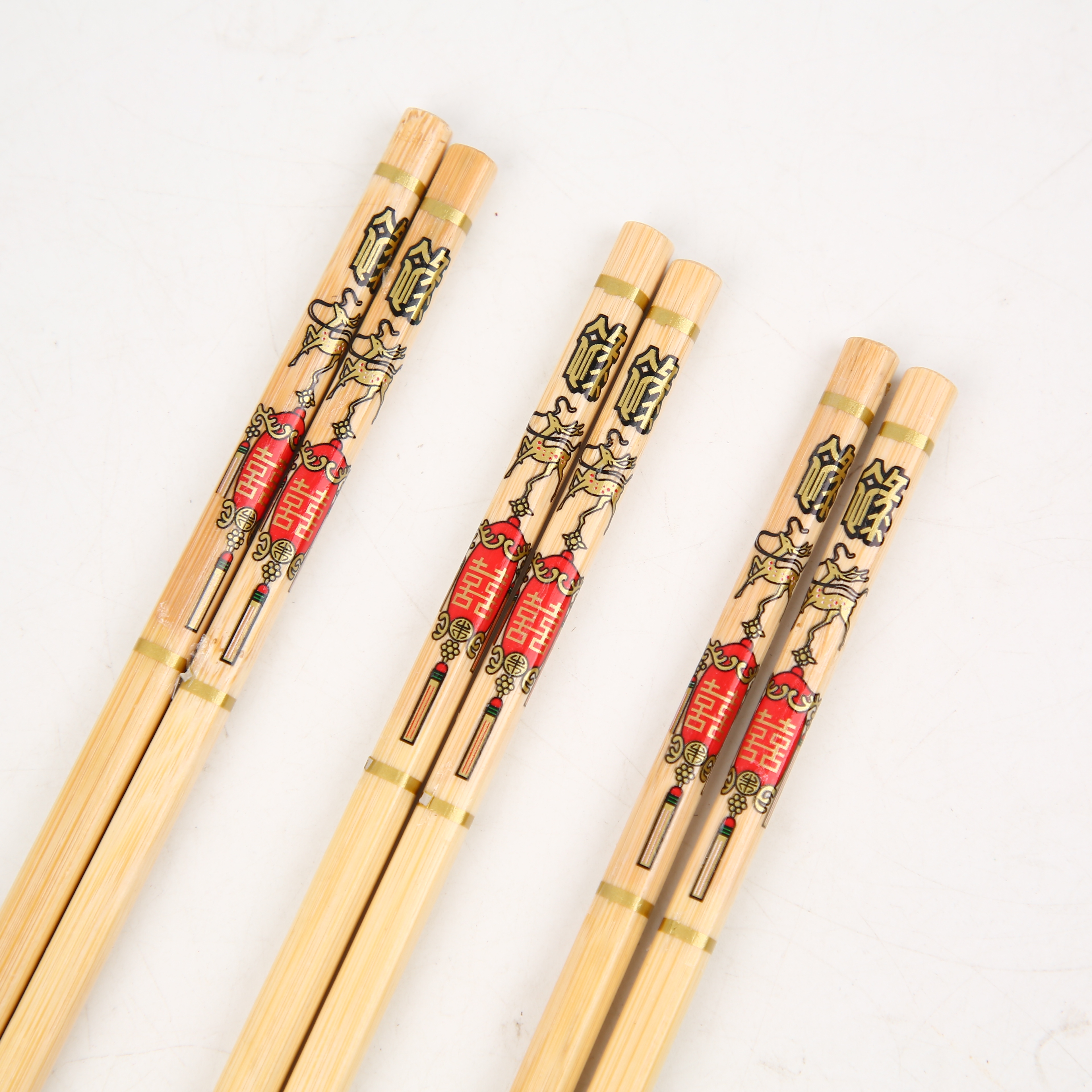 Natural Bamboo Chopsticks Set Exquisite Durable Package Five Double Factory Direct Sales Specification drawing