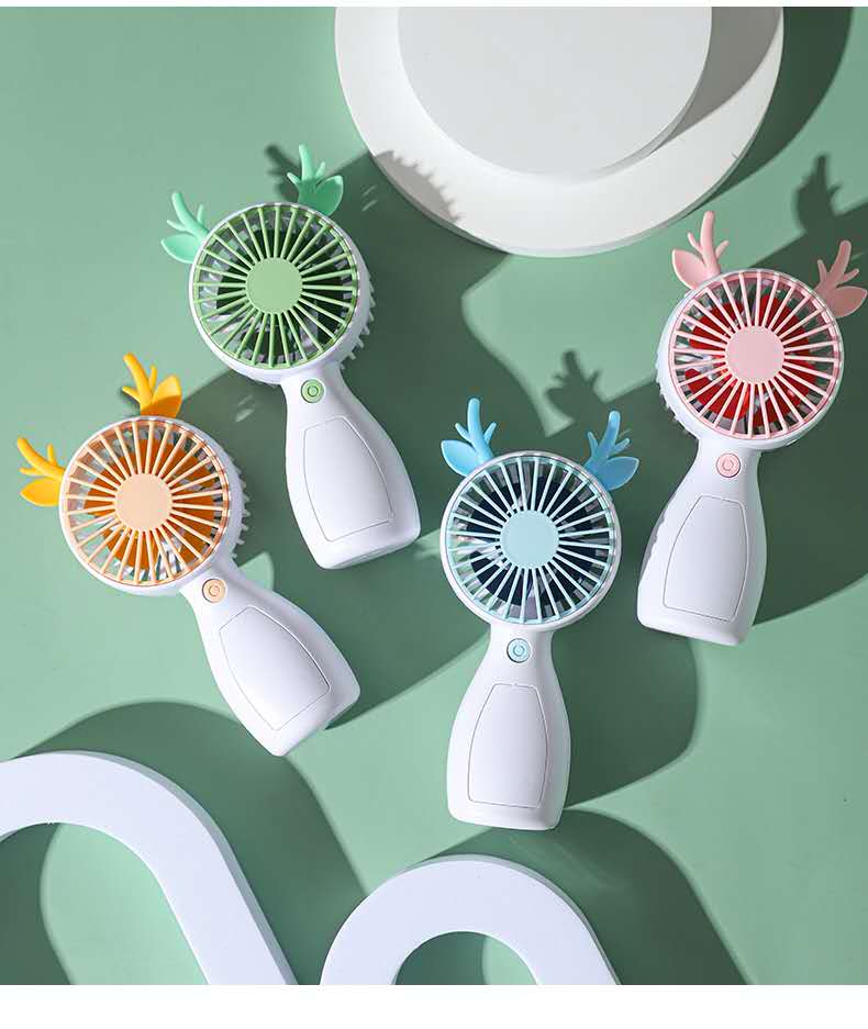 2024夏季新品卡通趣味萌鹿小风扇风力强 电池容量大配USB详情图9