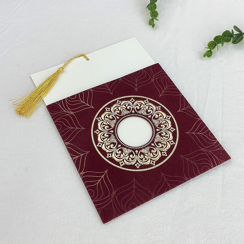 Foreign Trade Custom Stamping Hollow Flocking Wedding Invitation Business Invitation Birthday Invitation Banquet Greeting Card Manufacturers Direct Wholesale details Picture
