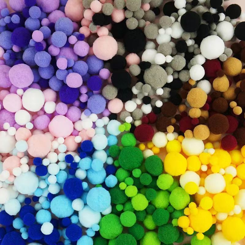 现货高弹毛球 彩色毛绒球 涤纶毛毛球 diy小毛球辅料配件