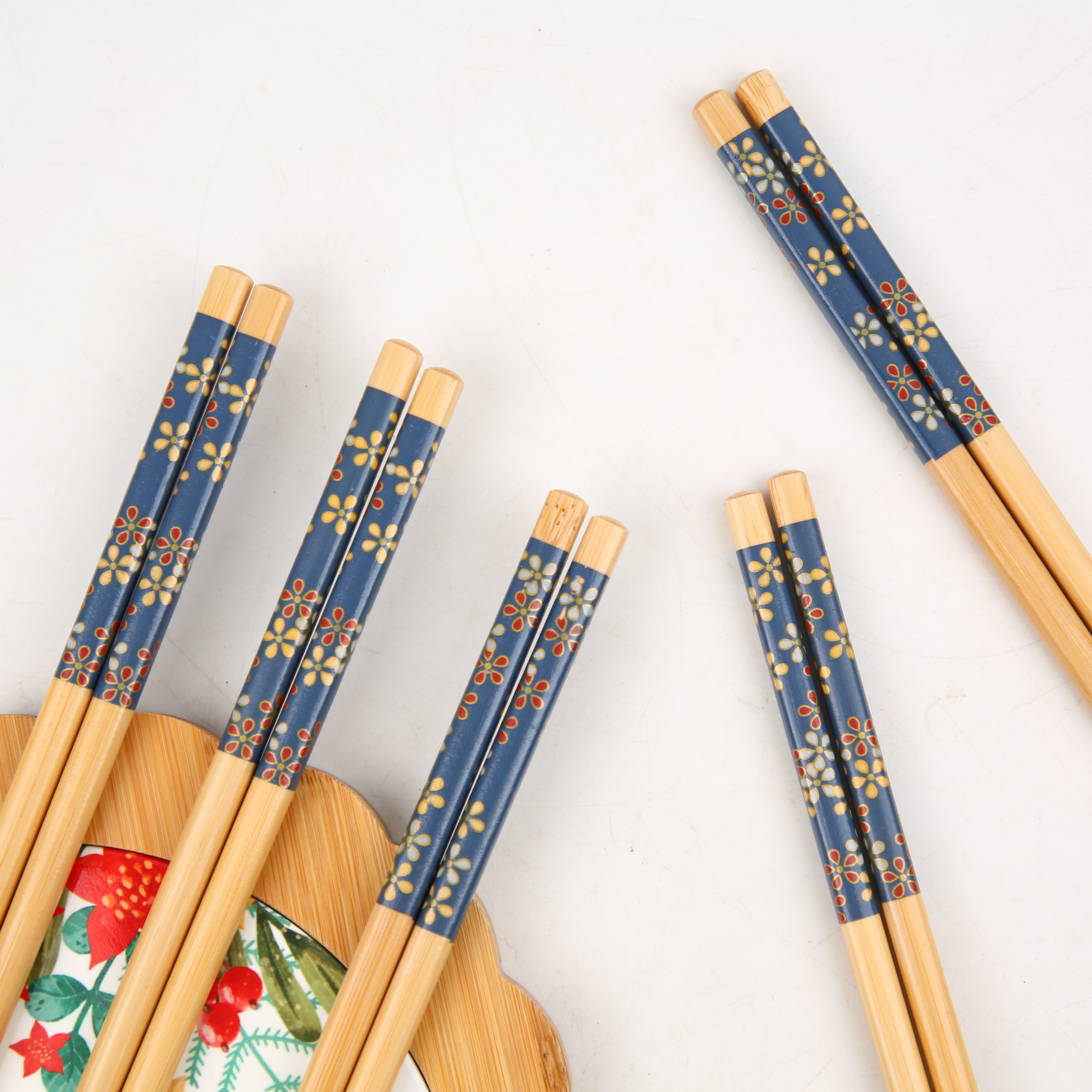 Natural Bamboo Chopsticks Set Exquisite Durable Package Five Double Factory Direct Sales Item Picture