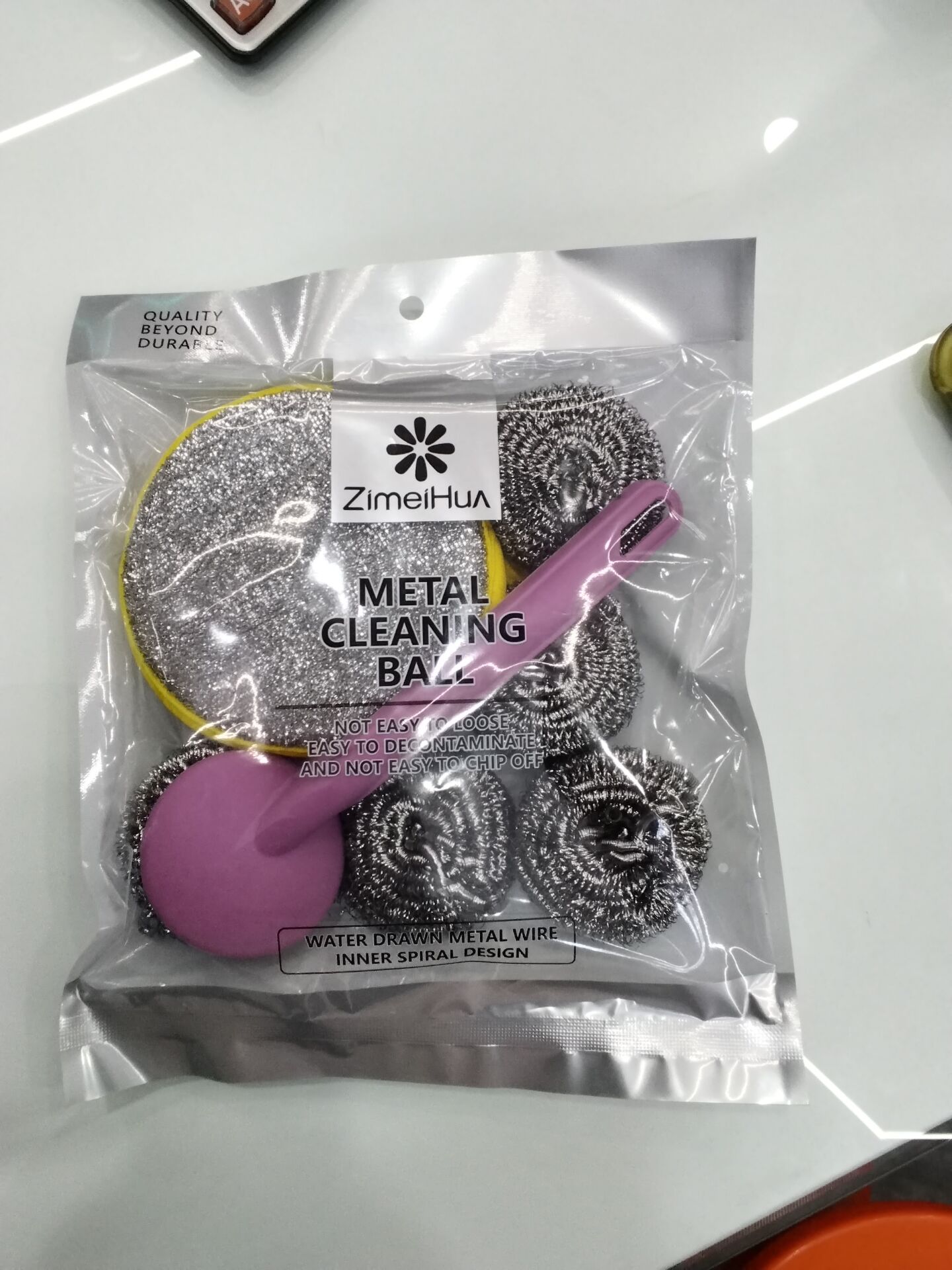 家用不锈钢清洁球厨房用锅刷洗碗钢丝球5+1只装免洗手刷锅洗碗清洁球批发