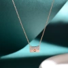 European, American and Korean fashion Roman bag, diamond necklace, titanium steel plated 18k rose gold collarbone chain, non-fading women's style Specification image