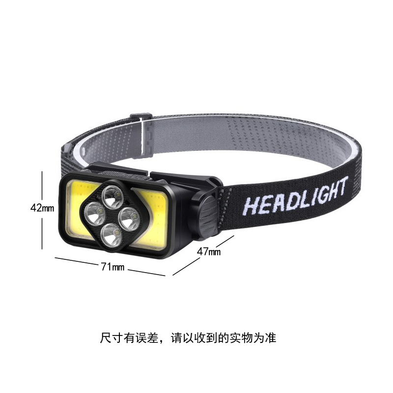 K363USB Charging Smart Wave Sensor Headlamp, COB cycling headlamp, Outdoor Camping lamp, miner's lamp, repair headlamp, camping lamp, Fishing lamp Item Picture