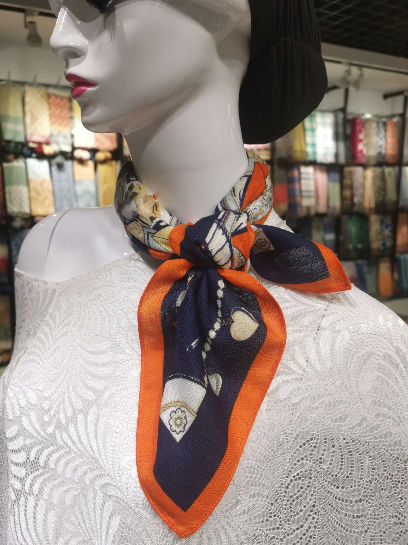 Silk Scarf Women's Senior Sense Of High-Grade Ladies All The New Scarf Bib Small Square Scarf 70*70 undefined
