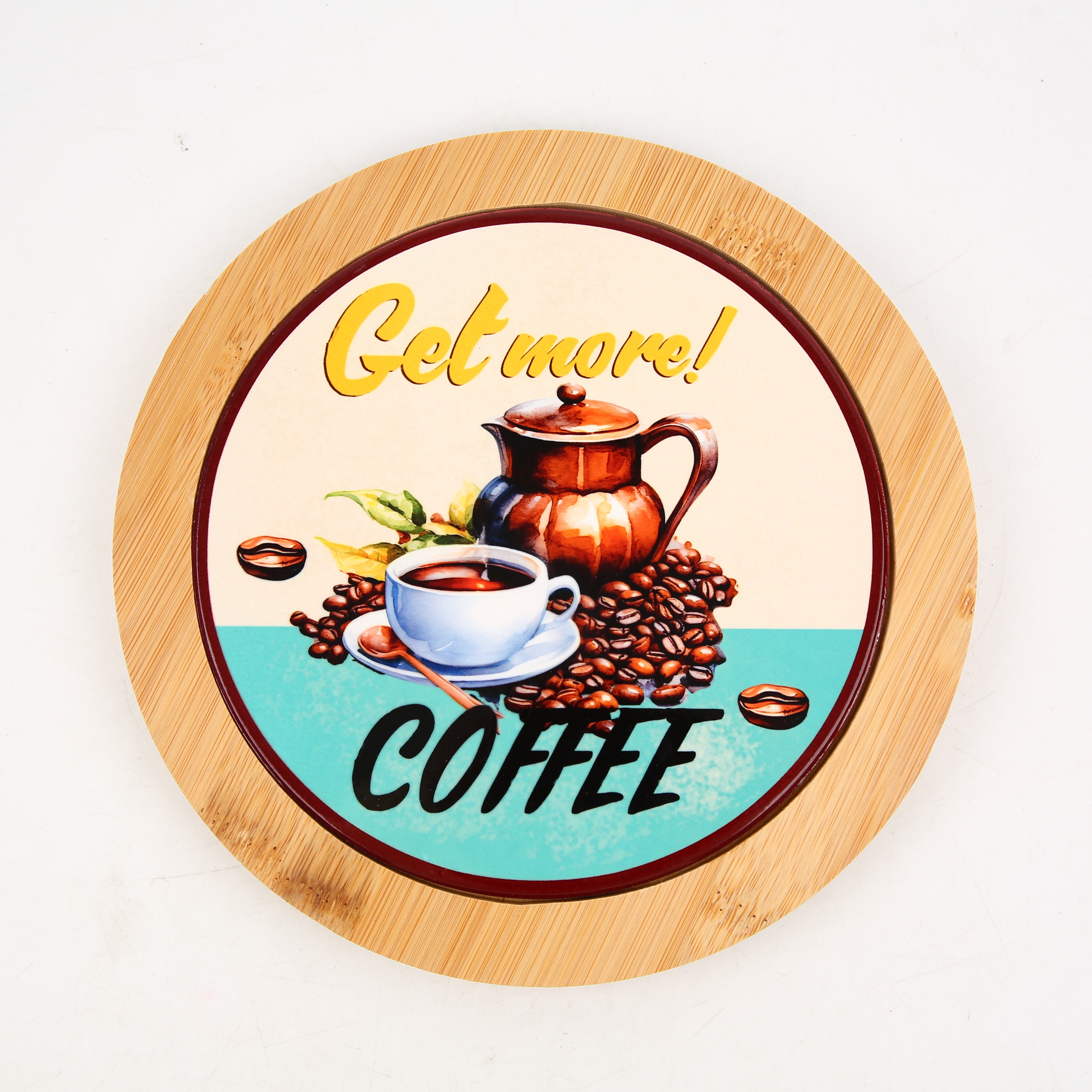 Printed Bamboo Mat Heat Insulation Mat Non-Slip Bamboo Mat Bamboo Mat Bowl Mat Casserole Mat Hot Mat Table Mat Cup Mat Bamboo Crafts