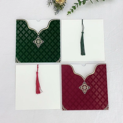 Manufacturers Direct Spot Custom African Central And Eastern European Hot Stamping Card Flocking Wedding Invitation Thank You Invitation Card Invitation Card With Envelope