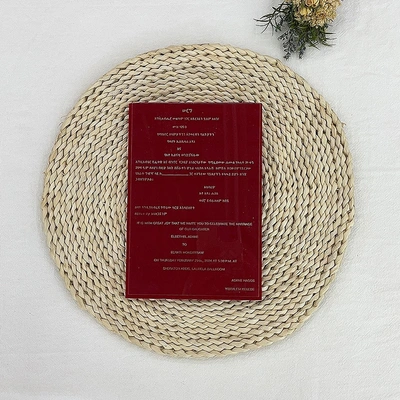 High-End Custom Europe Middle East New Acrylic Foil Flocking Envelope Wedding Invitation Invitation Card Invitation Card Manufacturers Direct Sales