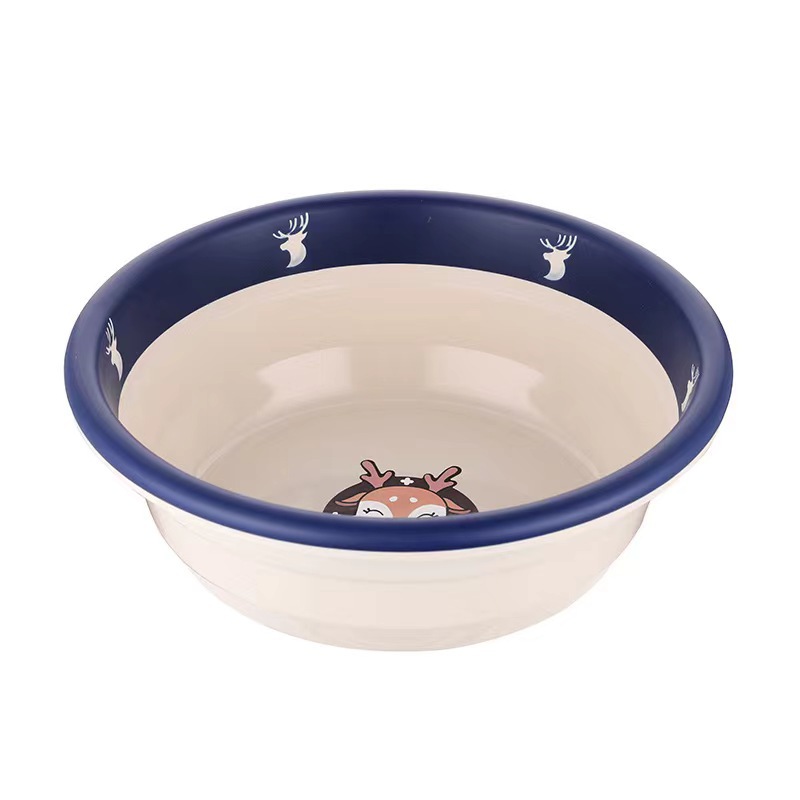 Thickened and deepened, with a high appearance level, it's a cute two-color cartoon plastic basin for children. It can be stacked in the dormitory to save space. It's a sink for washing vegetables Specification image