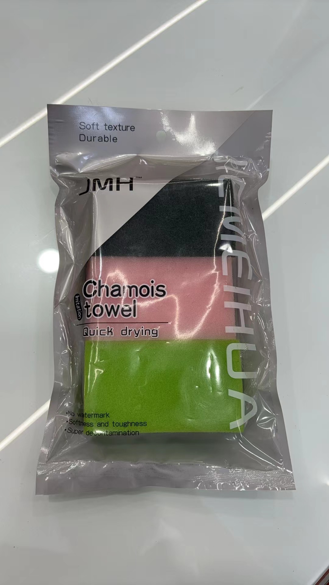 Three mixed color sets of sand-containing sponge scouring pads for cleaning and washing POTS and kitchen dishes