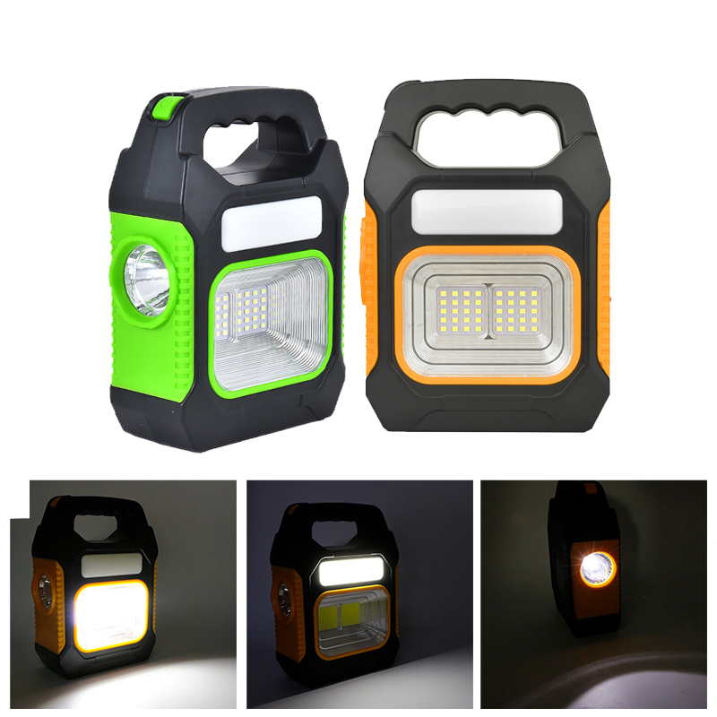 Solar-powered portable camping lights, outdoor work lights, high-brightness flashlights, LED portable searchlights, COB emergency lights, multi-functional tent lights, camping atmosphere lights, portable lighting lights, outdoor camping lights Specification image
