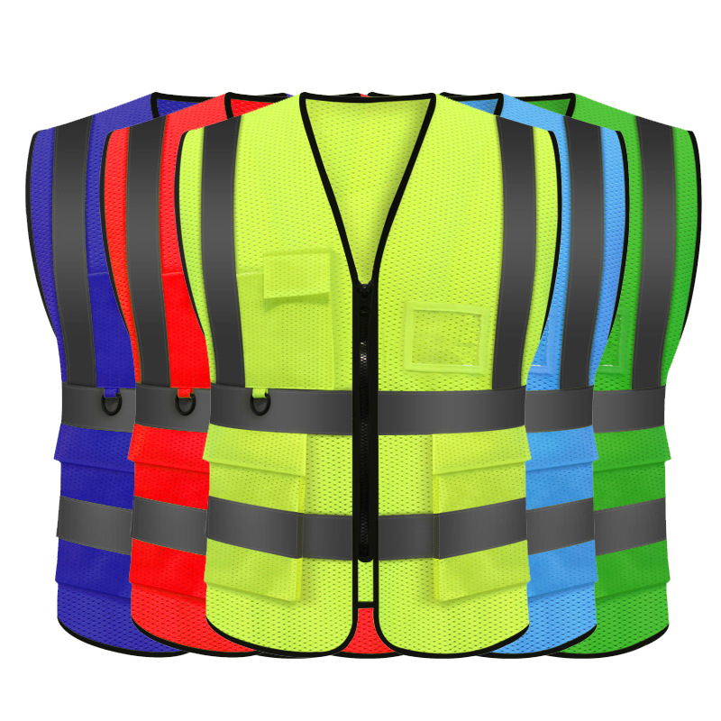 反光背心安全马甲环卫工作服工地施工多口袋网布反光衣外套荧光服