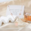 This is a fashionable and versatile bestseller from Europe, America and Korea, featuring a lucky clover necklace and a titanium steel rose gold collarbone chain accessory for women details Picture