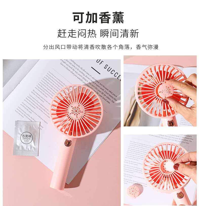 2024新款高端三档锂电香薰大风力便捷式迷你usb充电小风扇详情图9