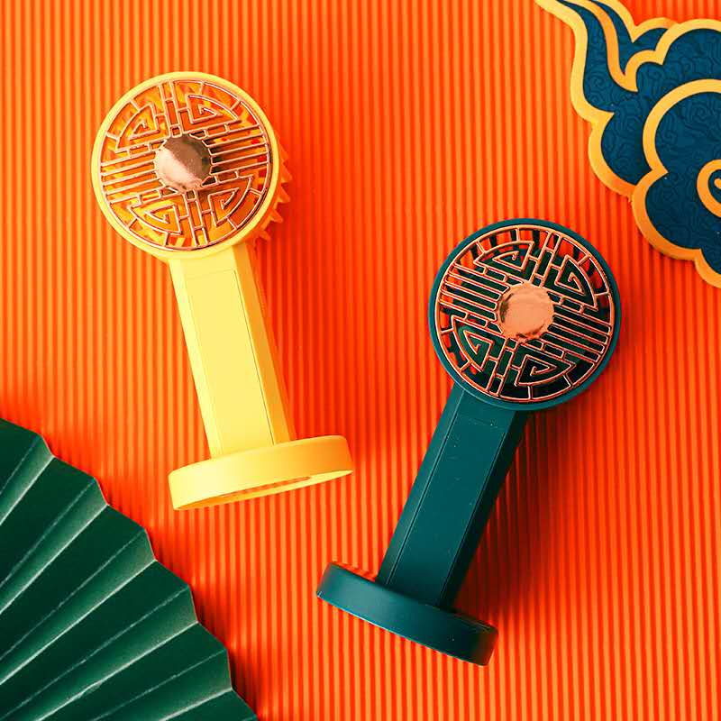 2024新款便捷二档灯光国潮风迷你usb充电小风扇礼品详情图3