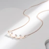 A versatile European, American and Korean style curved diamond necklace, titanium steel rose gold-plated collarbone chain, non-fading women's accessory gift trend Item Picture