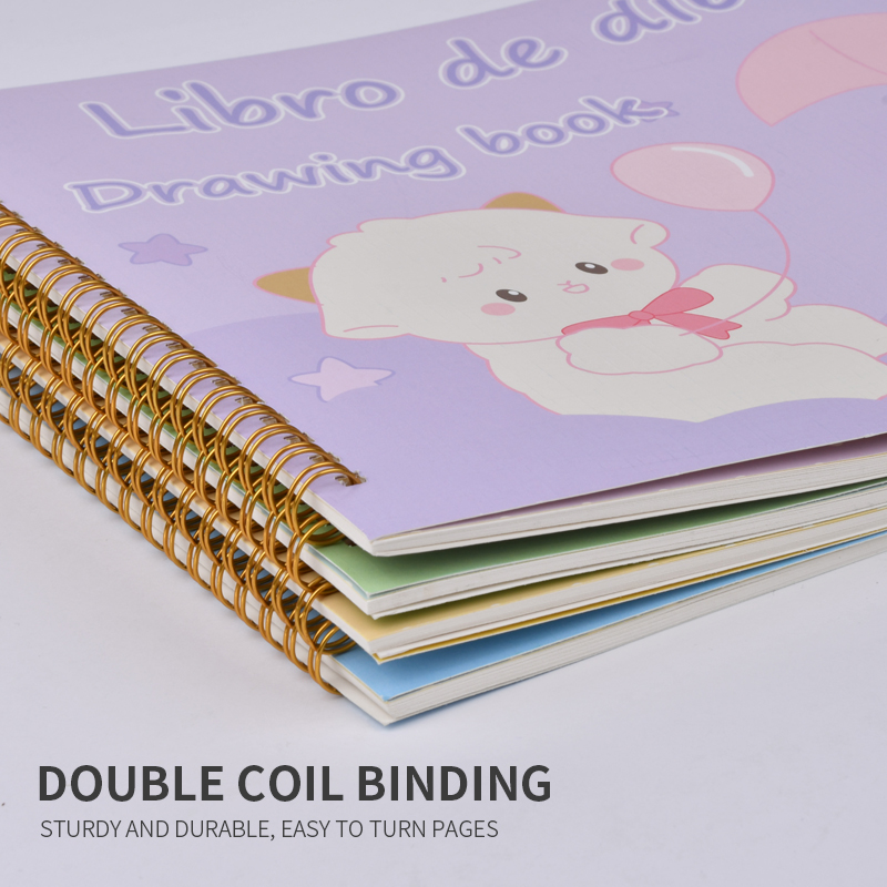 Weibo Stationery Children's Cartoon Cute Rabbit and Sheep Doodle Drawing Book, Student Art Drawing a4 Thickened Coil book Specification image